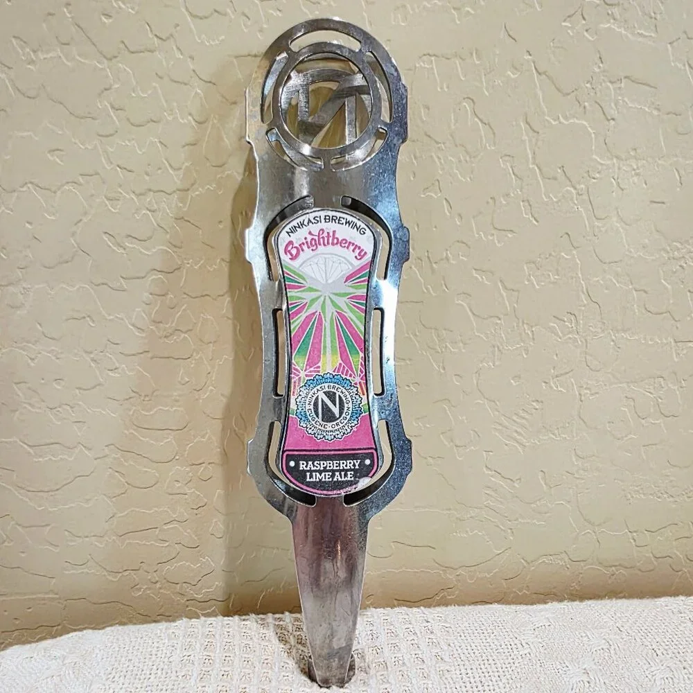Ninkasi Brewing Co Eugene OR Raspberry Lime Ale Metal Beer Tap Handle